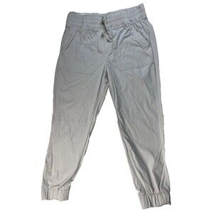 Eddie Bauer Performance Joggers Women M Water Repellent Nylon Spandex Gray